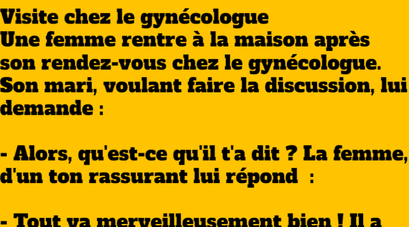 blague visite chez le gynéco