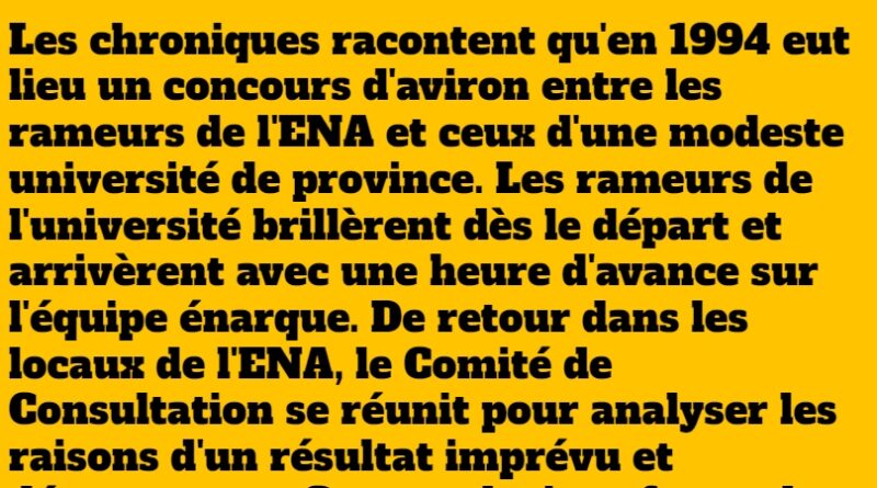 blague aviron à la française