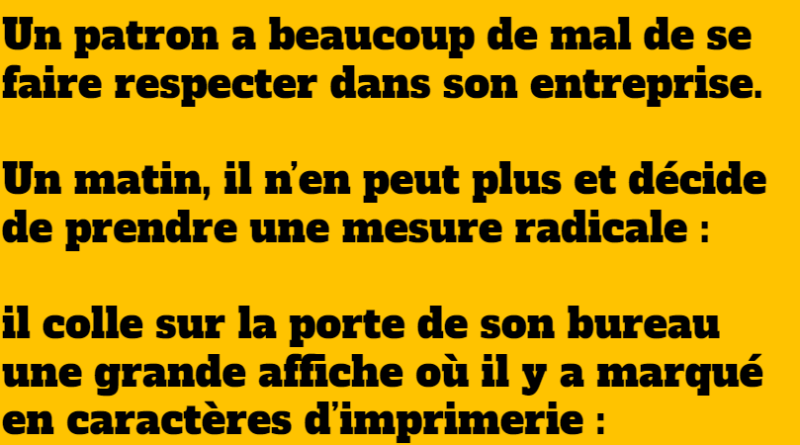 blague c'est moi le patron