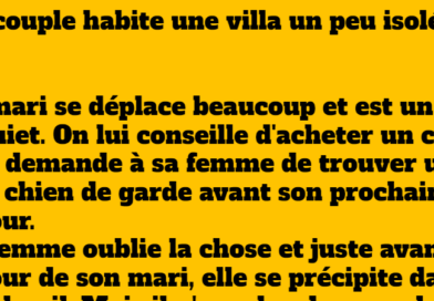 blague le mari qui se déplace beaucoup