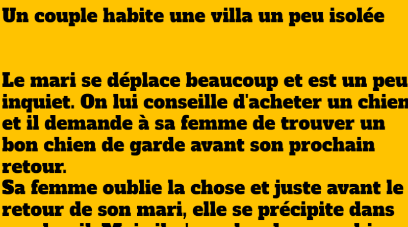 blague le mari qui se déplace beaucoup