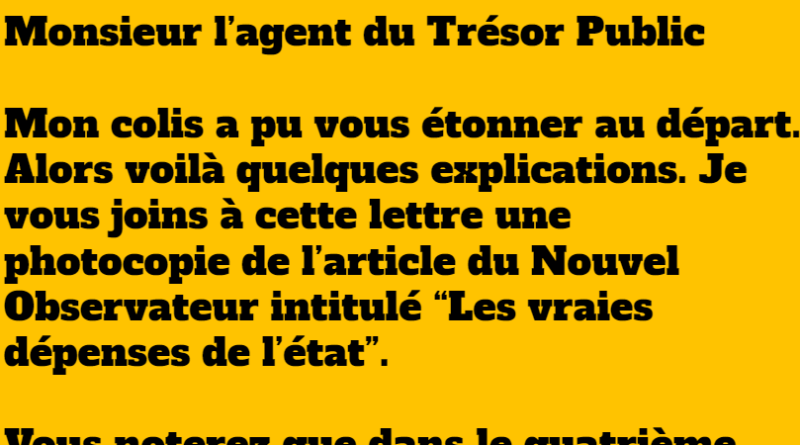 blague trésor public