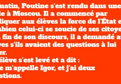 blague poutine dans une école à moscou