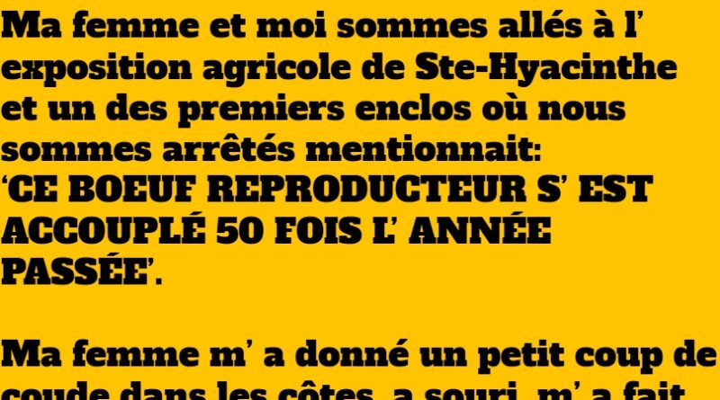 blague Exposition agricole