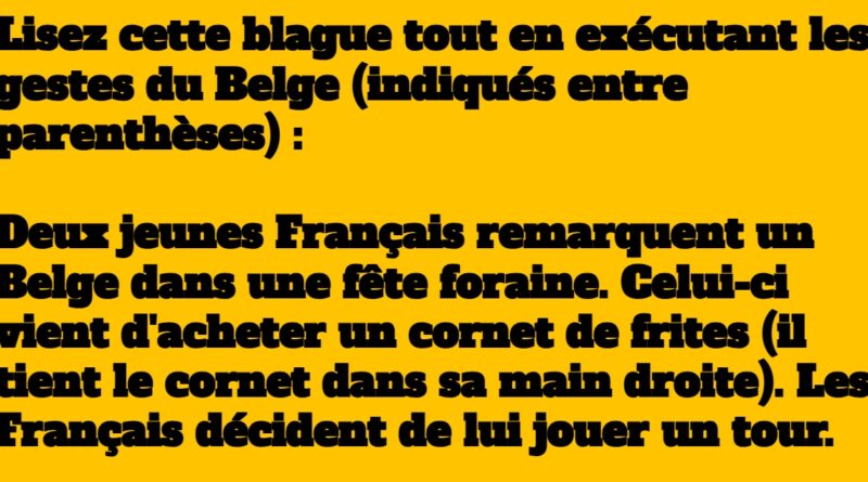 blague le belge et les frites