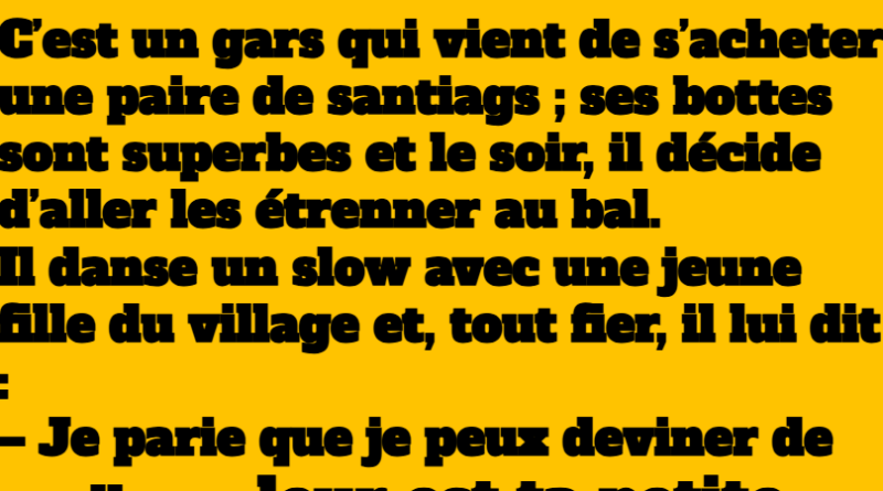 blague santiags qui brillent