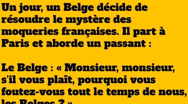 blague un belge curieux