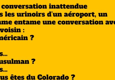 Dans les urinoirs d’un aéroport