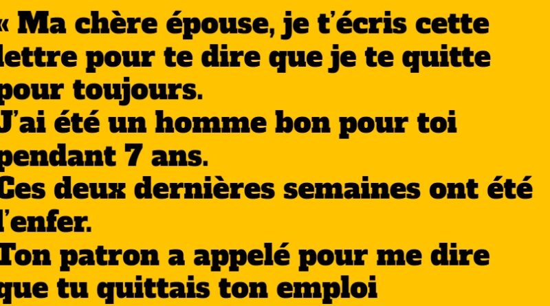 blague lettre de divorce