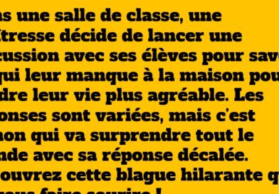 blague dans une salle de classe